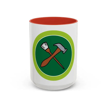 Home Repairs (Boy Scout Merit Badge) Accent Coffee Mug 15oz Red - Go Mug Yourself