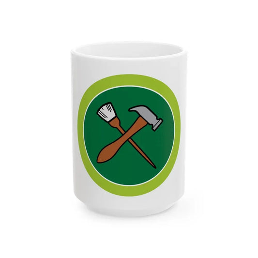Home Repairs (Boy Scout Merit Badge) White Coffee Mug 15oz - Go Mug Yourself
