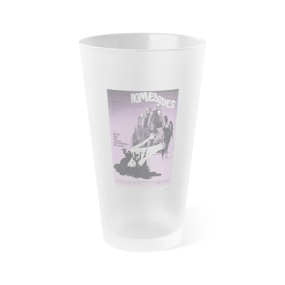 HOMEBODIES 1974 Movie Poster - Frosted Pint Glass 16oz-16oz-Frosted-Go Mug Yourself