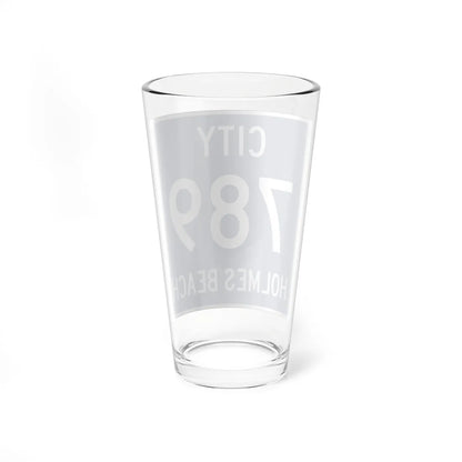 Homes beach city 789 shield (Florida) (Road Sign) Pint Glass 16oz - Go Mug Yourself
