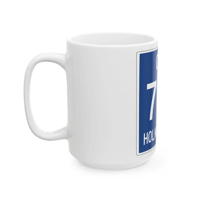 Homes beach city 789 shield (Florida) (Road Sign) White Coffee Mug - Go Mug Yourself