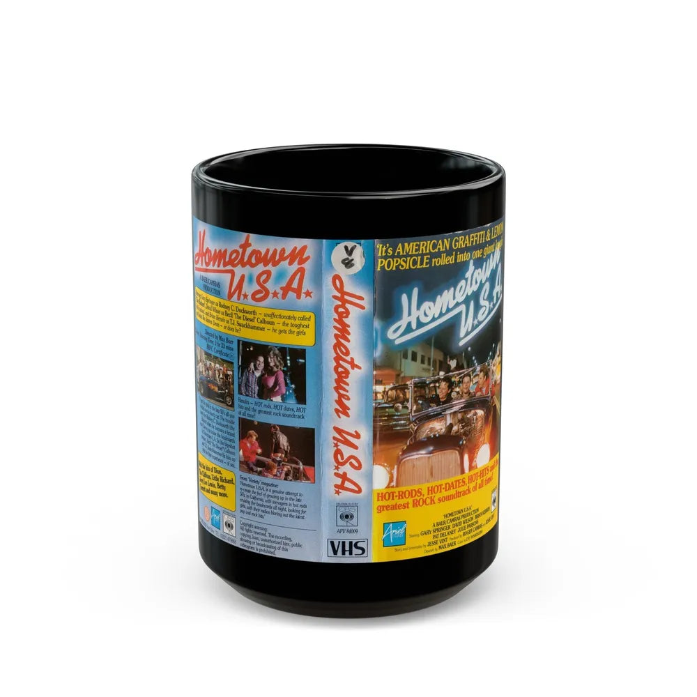 HOMETOWN USA VERSION 2 (VHS COVER) - Black Coffee Mug-15oz-Go Mug Yourself