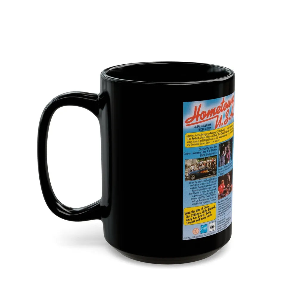 HOMETOWN USA VERSION 2 (VHS COVER) - Black Coffee Mug-Go Mug Yourself