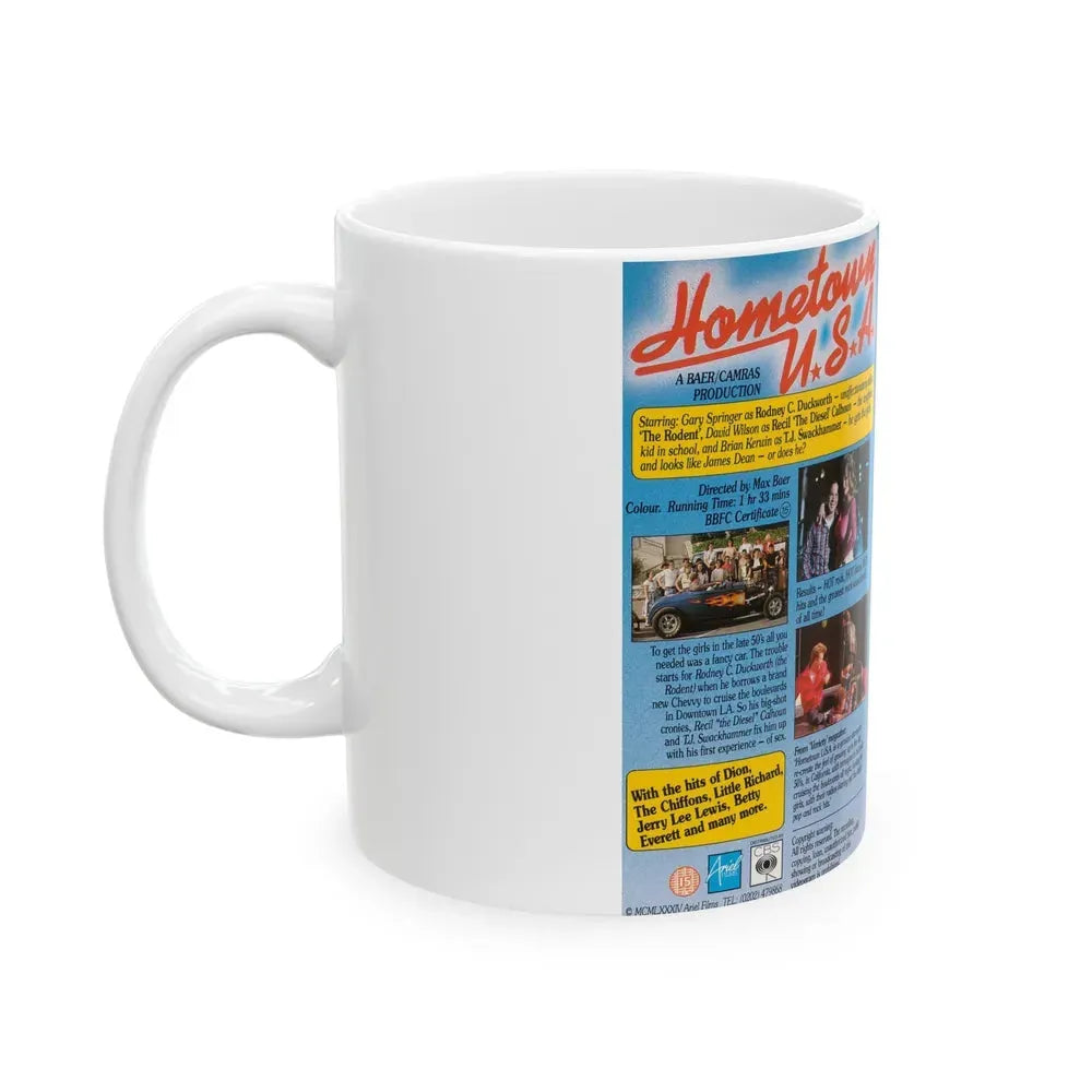 HOMETOWN USA VERSION 2 (VHS COVER) - White Coffee Mug - Go Mug Yourself