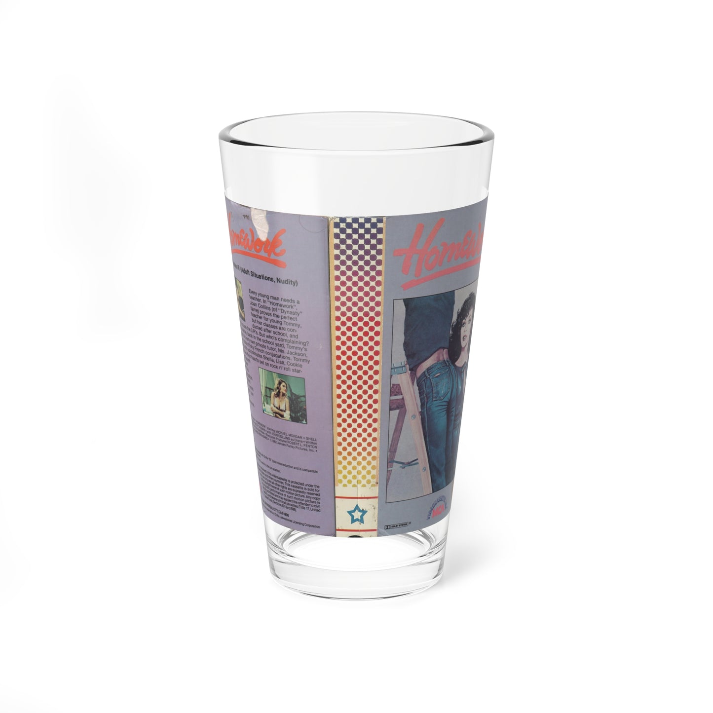 HOMEWORK (VHS COVER) Pint Glass 16oz-16oz-Go Mug Yourself