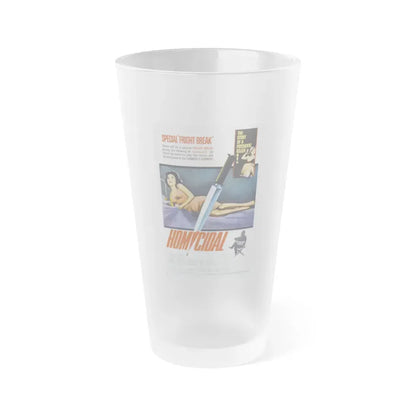 HOMICIDAL! 1961 Movie Poster - Frosted Pint Glass 16oz 16oz Frosted - Go Mug Yourself