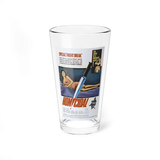 HOMICIDAL! 1961 Movie Poster - Pint Glass 16oz 16oz - Go Mug Yourself