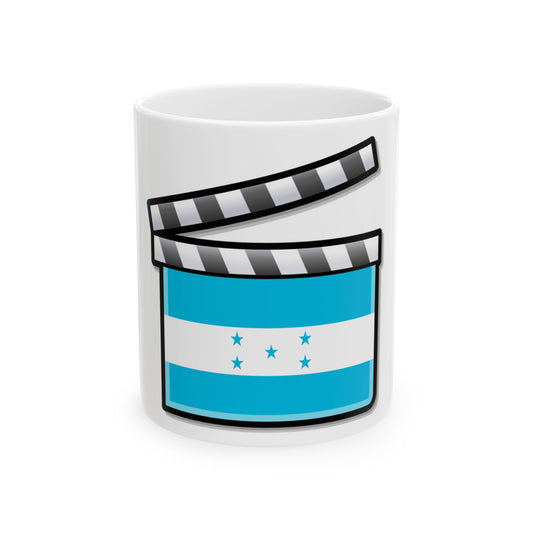 Honduras film clapperboard (Honduras) White Coffee Mug-11oz-Go Mug Yourself