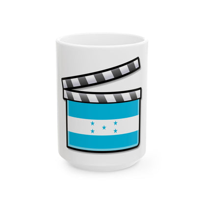 Honduras film clapperboard (Honduras) White Coffee Mug-15oz-Go Mug Yourself