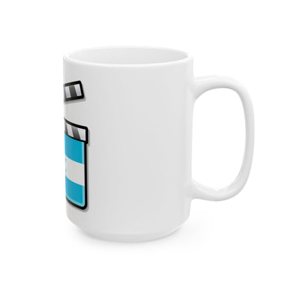 Honduras film clapperboard (Honduras) White Coffee Mug-Go Mug Yourself