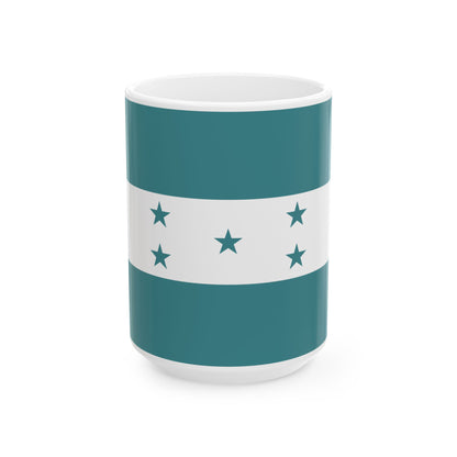 Honduras flag (Honduras) White Coffee Mug-15oz-Go Mug Yourself