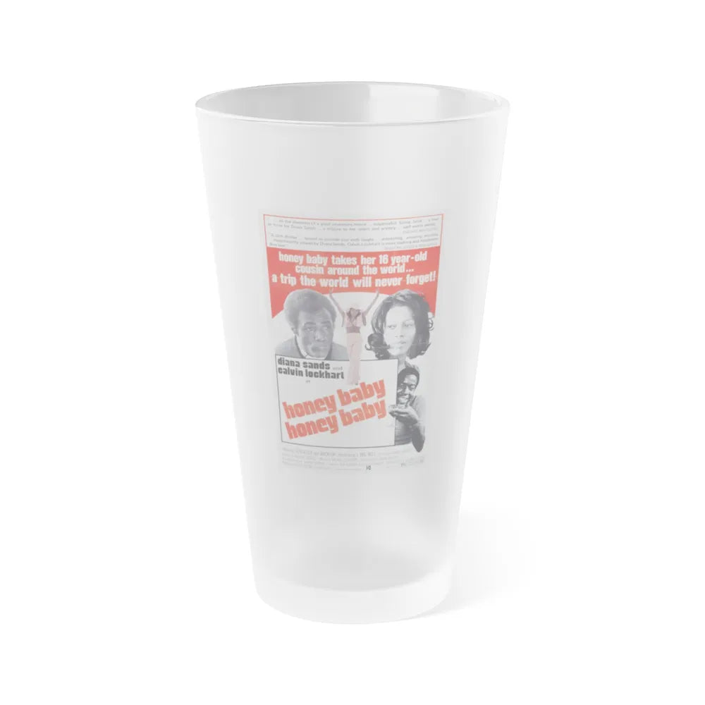 HONEY BABY HONEY BABY 1974 Movie Poster - Frosted Pint Glass 16oz-16oz-Frosted-Go Mug Yourself