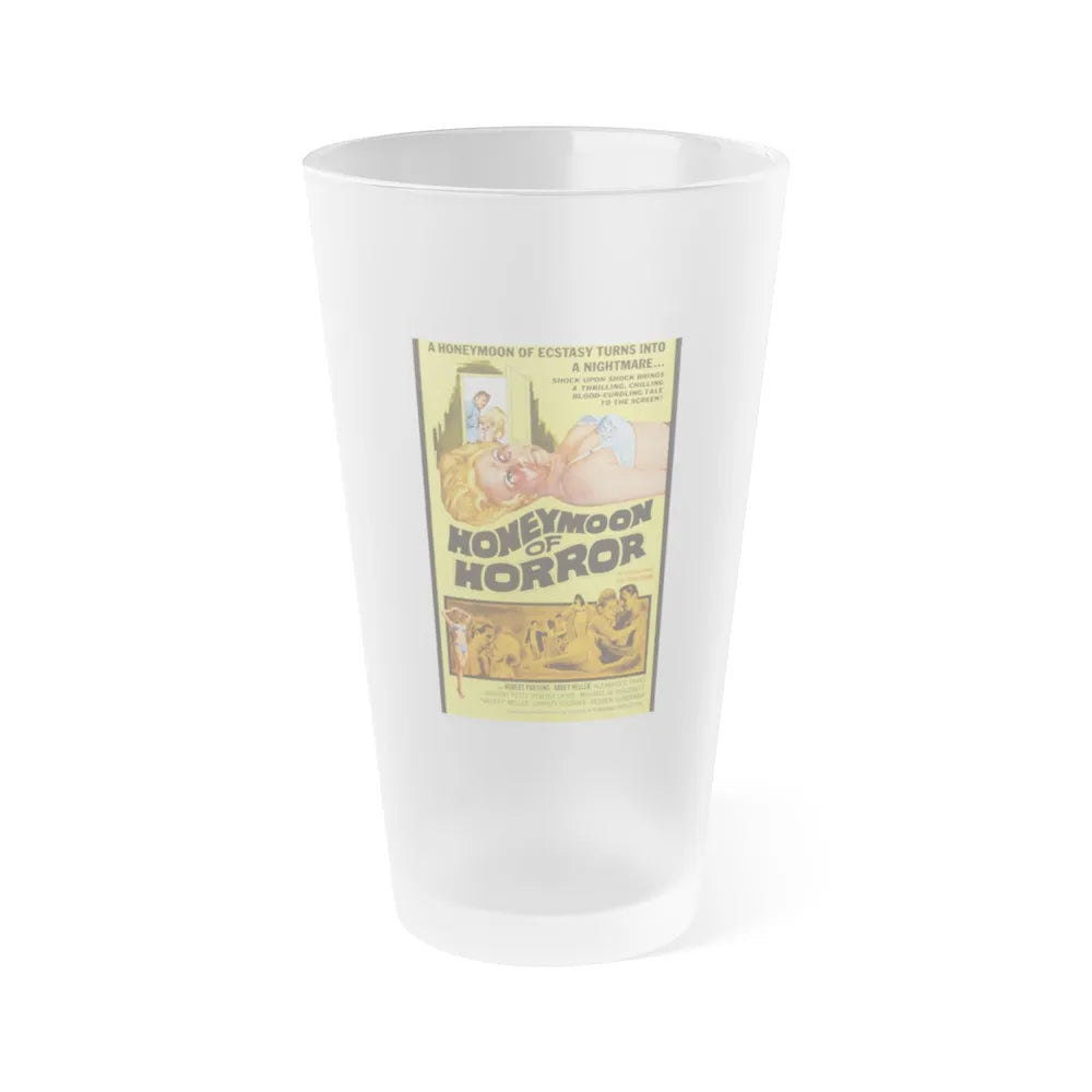 HONEYMOON OF HORROR 1964 Movie Poster - Frosted Pint Glass 16oz-16oz-Frosted-Go Mug Yourself