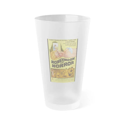 HONEYMOON OF HORROR 1964 Movie Poster - Frosted Pint Glass 16oz 16oz Frosted - Go Mug Yourself