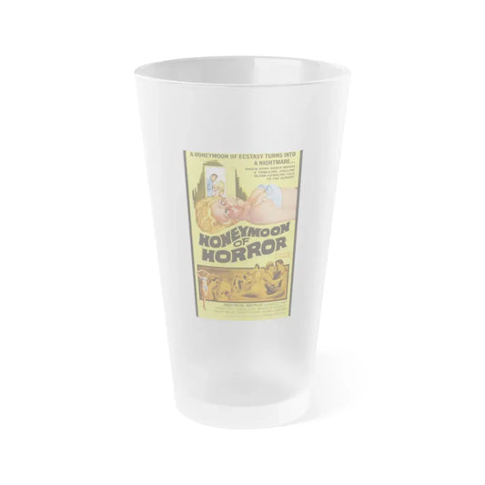 HONEYMOON OF HORROR 1964 Movie Poster - Frosted Pint Glass 16oz 16oz Frosted - Go Mug Yourself