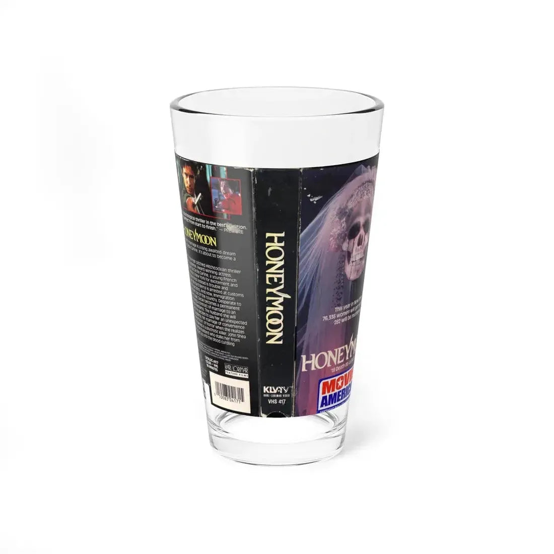 HONEYMOON (VHS COVER) Pint Glass 16oz 16oz - Go Mug Yourself