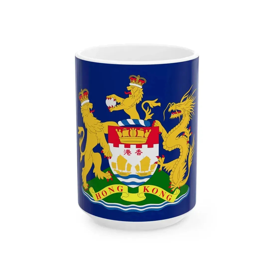Hong Kong Autonomy Movement Flag (China) White Coffee Mug 15oz - Go Mug Yourself