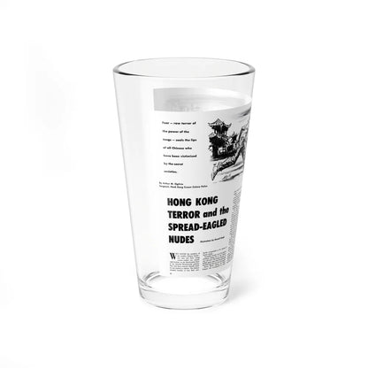 Hong Kong Terror and the Spread-Eagled Nudes, Cavalcade, September 1959 - Pint Glass 16oz-Go Mug Yourself