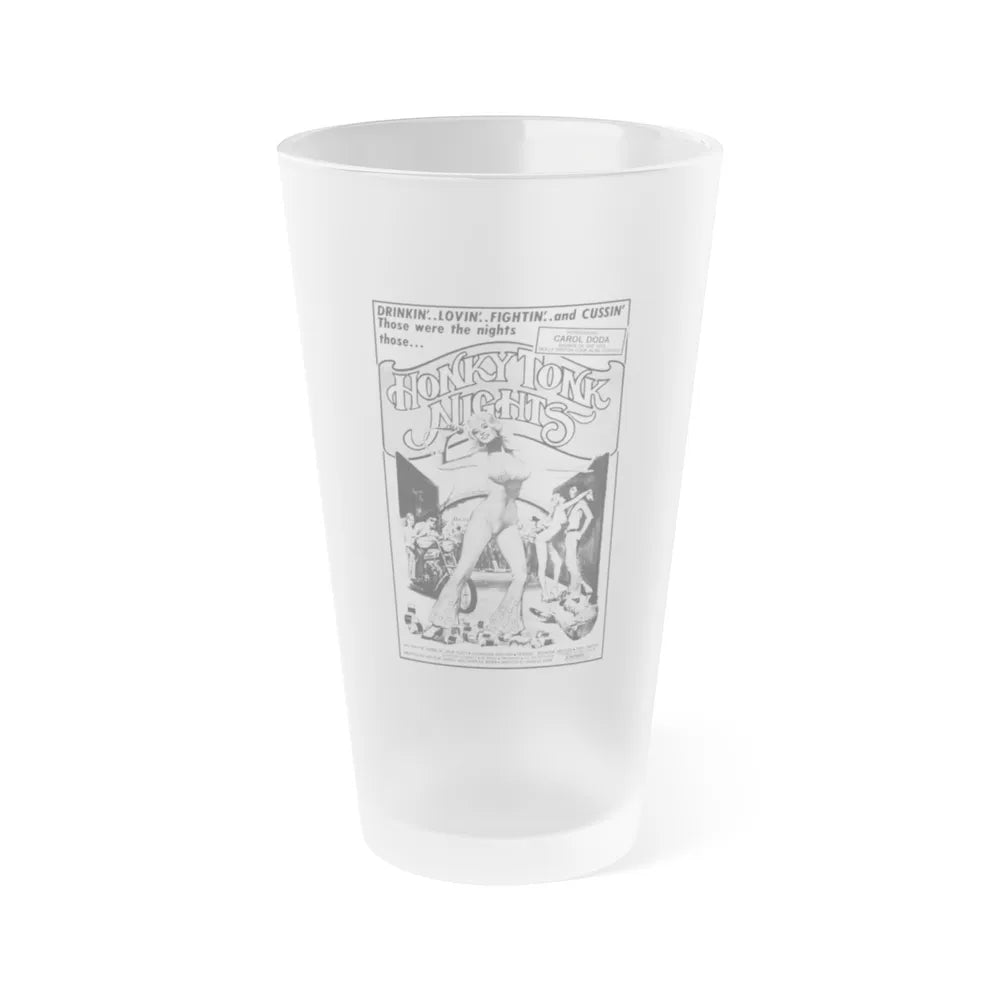 HONKY TONK NIGHTS 1978 Movie Poster - Frosted Pint Glass 16oz-16oz-Frosted-Go Mug Yourself