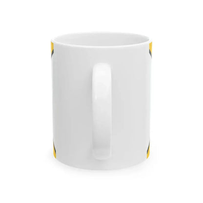 Honorary Naval Ensign of Russia black-yellow-white with coat of arms (Russia) White Coffee Mug - Go Mug Yourself