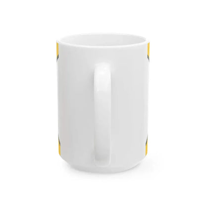 Honorary Naval Ensign of Russia black-yellow-white with coat of arms (Russia) White Coffee Mug - Go Mug Yourself