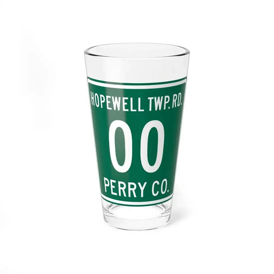 Hopewell Township Perry County Ohio route shield template (Ohio) (Road Sign) Pint Glass 16oz 16oz - Go Mug Yourself