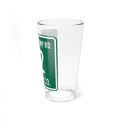 Hopewell Township Route 92 Perry County Ohio (Ohio) (Road Sign) Pint Glass 16oz - Go Mug Yourself