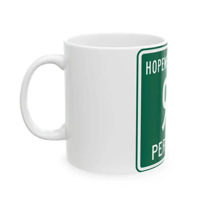 Hopewell Township Route 92 Perry County Ohio (Ohio) (Road Sign) White Coffee Mug - Go Mug Yourself