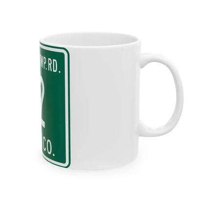 Hopewell Township Route 92 Perry County Ohio (Ohio) (Road Sign) White Coffee Mug - Go Mug Yourself