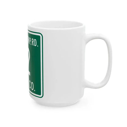 Hopewell Township Route 92 Perry County Ohio (Ohio) (Road Sign) White Coffee Mug - Go Mug Yourself