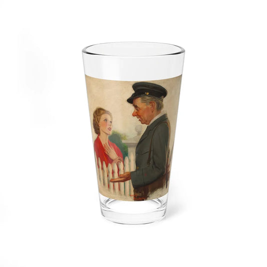 Hoping for a Letter, Liberty magazine cover, April 28, 1934 - Pint Glass 16oz-16oz-Go Mug Yourself