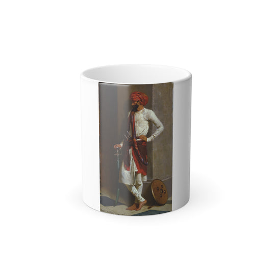 Horace van Ruith (1839 -1923) A Kattiwar Sentry - Oil on Canvas - Color Changing Mug 11oz-11oz-Go Mug Yourself