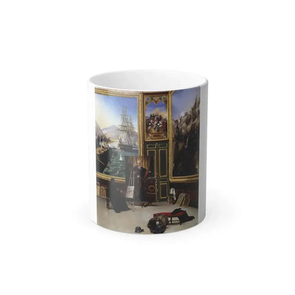 Horace Vernet (1789-1863) Philippe Lefebvre in Room 103 of Versailles Museum - Oil on Canvas - Color Changing Mug 11oz 11oz - Go Mug Yourself