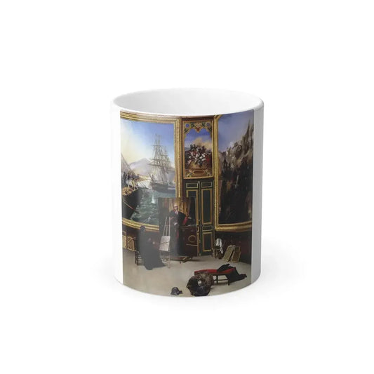 Horace Vernet (1789-1863) Philippe Lefebvre in Room 103 of Versailles Museum - Oil on Canvas - Color Changing Mug 11oz 11oz - Go Mug Yourself