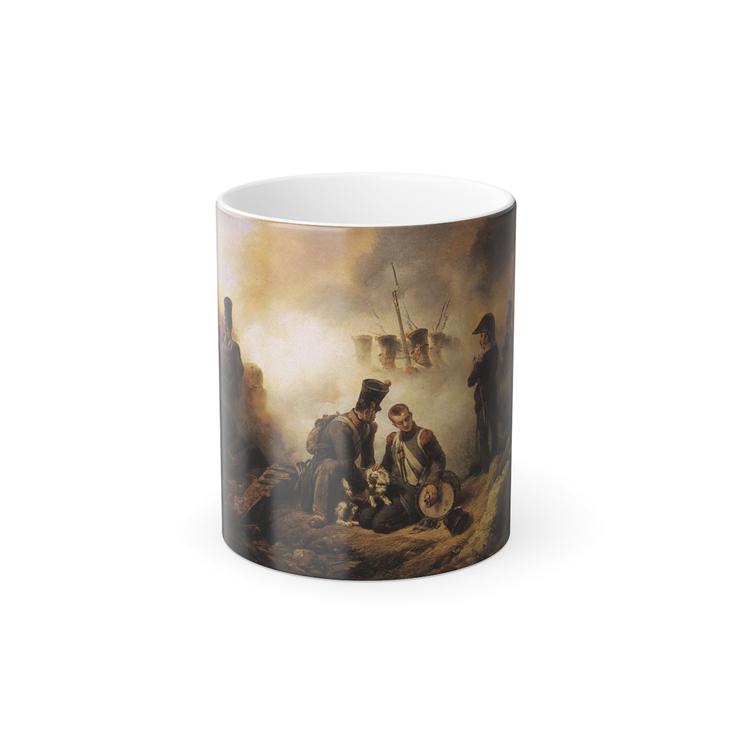 Horace Vernet (1789-1863) the dog of the regiment wounded - 1819 - Color Changing Mug 11oz-11oz-Go Mug Yourself