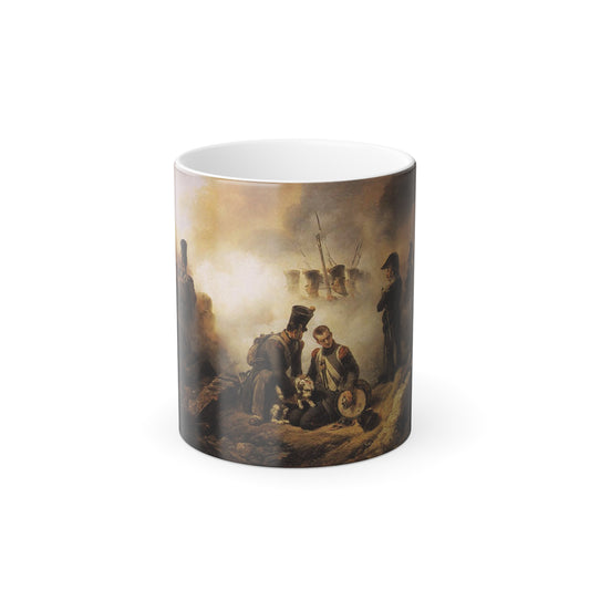 Horace Vernet (1789-1863) the dog of the regiment wounded - 1819 - Color Changing Mug 11oz-11oz-Go Mug Yourself
