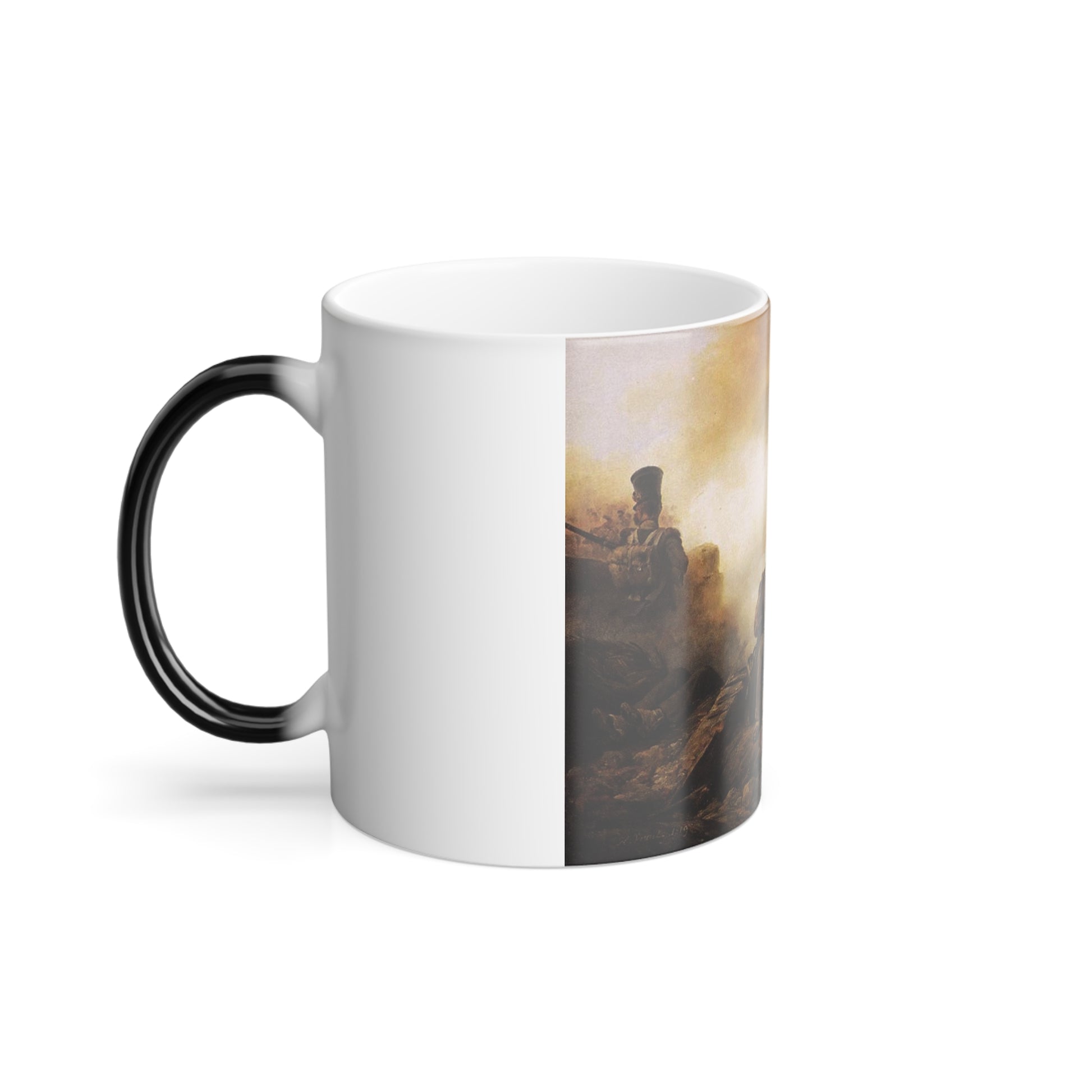 Horace Vernet (1789-1863) the dog of the regiment wounded - 1819 - Color Changing Mug 11oz-Go Mug Yourself
