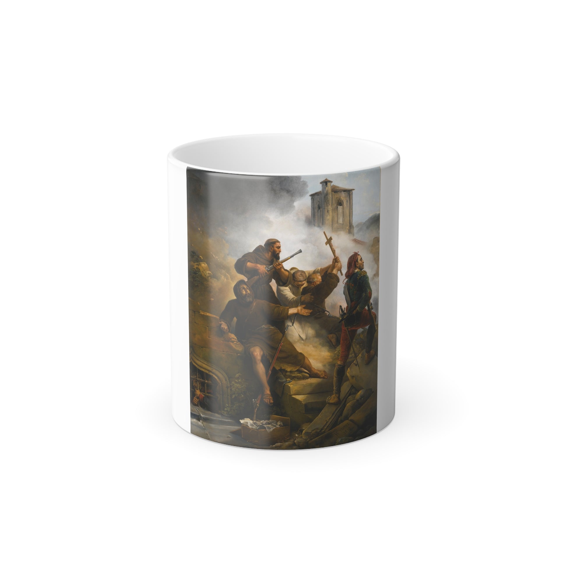 Horace Vernet (1789-1863) The Siege of Saragossa - oil on canvas 1819 - Color Changing Mug 11oz-11oz-Go Mug Yourself