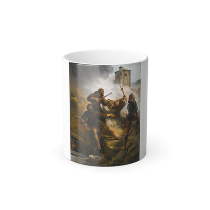Horace Vernet (1789-1863) The Siege of Saragossa - oil on canvas 1819 - Color Changing Mug 11oz-11oz-Go Mug Yourself