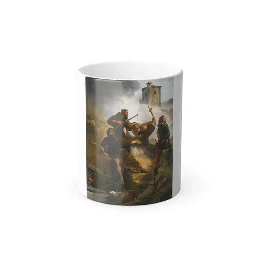 Horace Vernet (1789-1863) The Siege of Saragossa - oil on canvas 1819 - Color Changing Mug 11oz 11oz - Go Mug Yourself