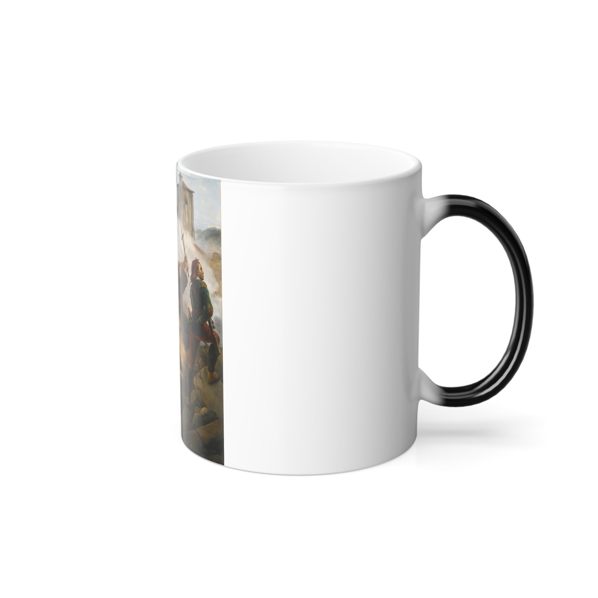 Horace Vernet (1789-1863) The Siege of Saragossa - oil on canvas 1819 - Color Changing Mug 11oz-Go Mug Yourself