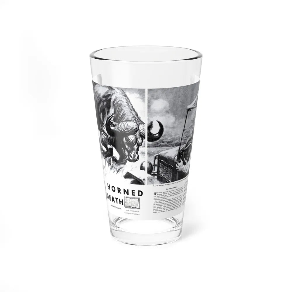 Horned Death, Animal Life, May 1954 - Pint Glass 16oz-16oz-Go Mug Yourself