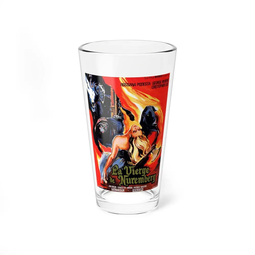 HORROR CASTLE (THE VIRGIN OF NUREMBERG) (FRENCH) 1963 Movie Poster - Pint Glass 16oz 16oz - Go Mug Yourself