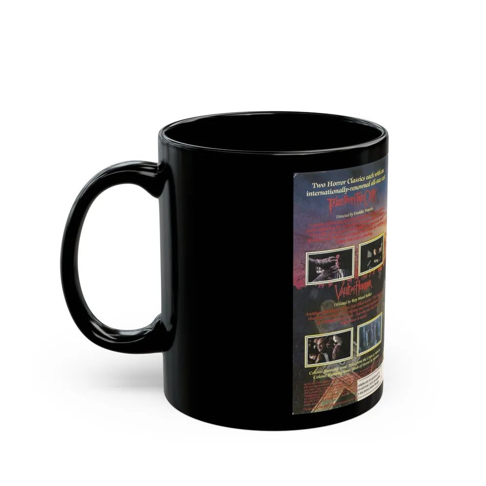 HORROR DOUBLE BILL VAULT OF HORROR TALES FROM THE CRYPT (VHS COVER) - Black Coffee Mug-Go Mug Yourself