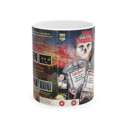 HORROR DOUBLE BILL VAULT OF HORROR TALES FROM THE CRYPT (VHS COVER) - White Coffee Mug-11oz-Go Mug Yourself