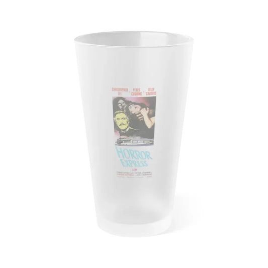 HORROR EXPRESS 1972 Movie Poster - Frosted Pint Glass 16oz 16oz Frosted - Go Mug Yourself