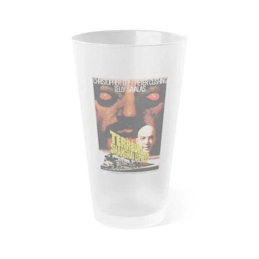 HORROR EXPRESS (FRENCH) 1972 Movie Poster - Frosted Pint Glass 16oz 16oz Frosted - Go Mug Yourself