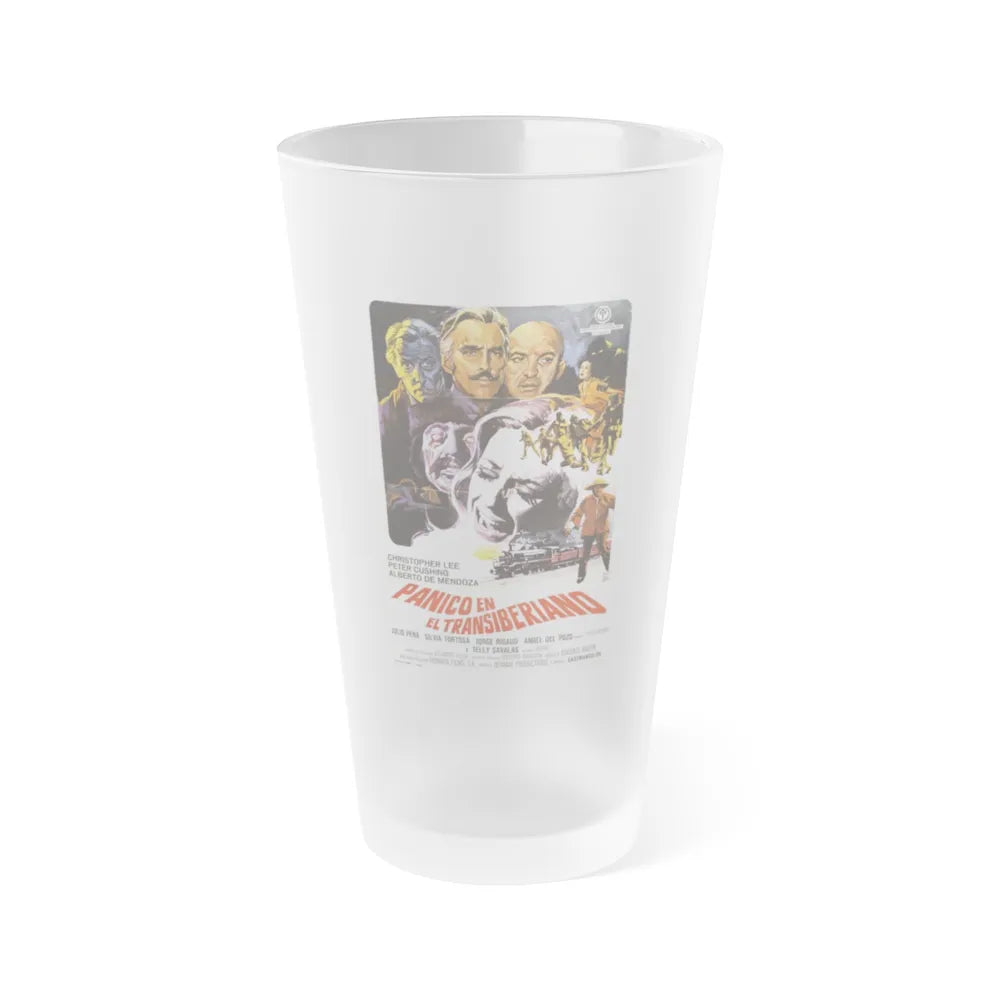 HORROR EXPRESS (SPAIN) 1972 Movie Poster - Frosted Pint Glass 16oz-16oz-Frosted-Go Mug Yourself