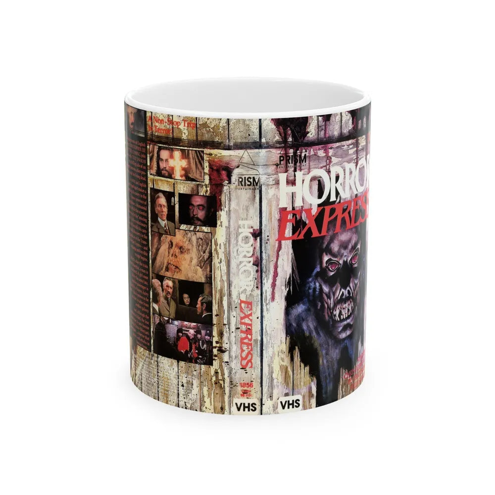 HORROR EXPRESS (VHS COVER) - White Coffee Mug-11oz-Go Mug Yourself