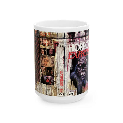 HORROR EXPRESS (VHS COVER) - White Coffee Mug-15oz-Go Mug Yourself